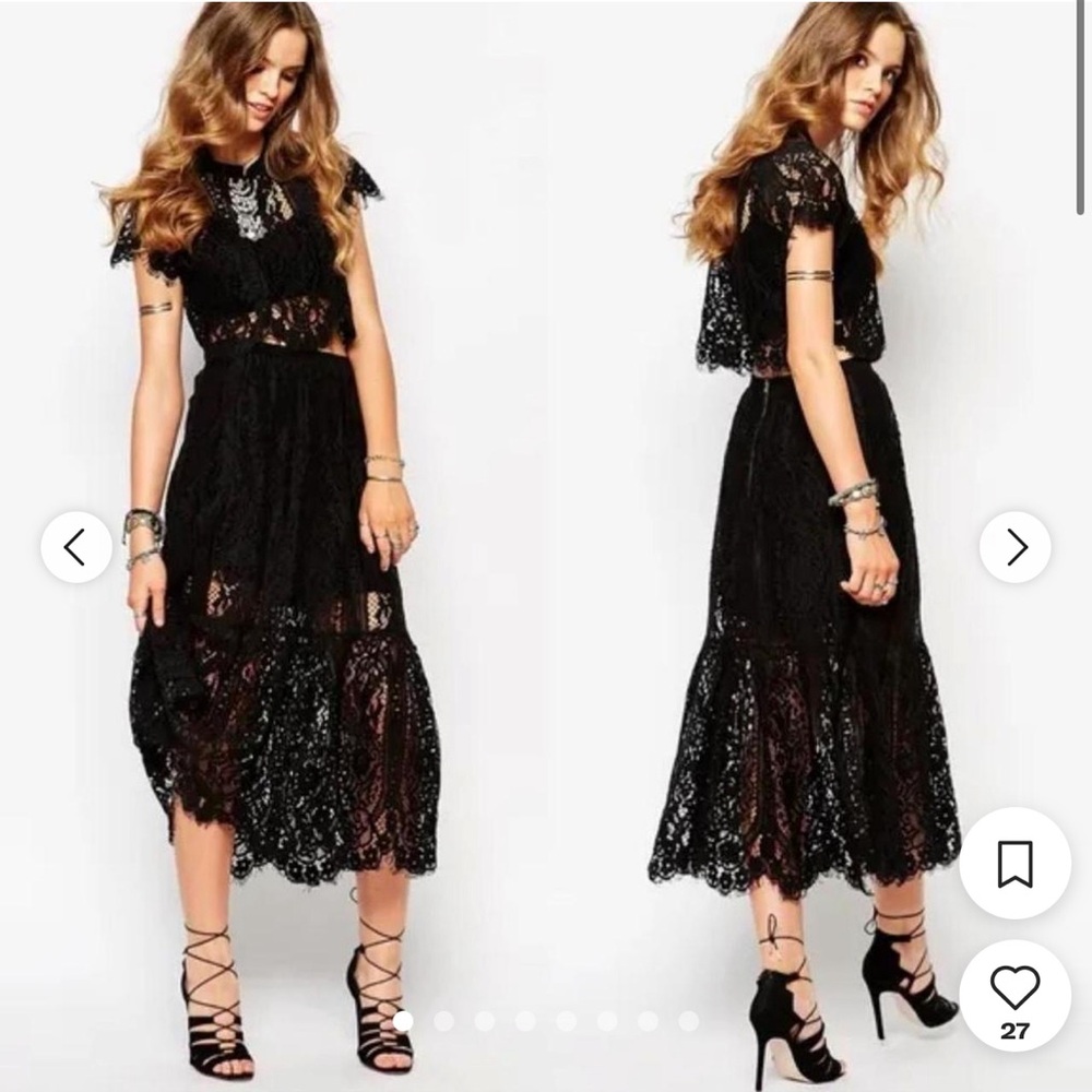 Free people black lace set